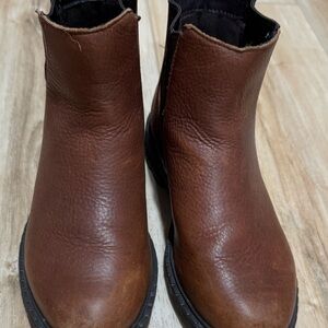 Sorel Brown Leather Chelsea Boots